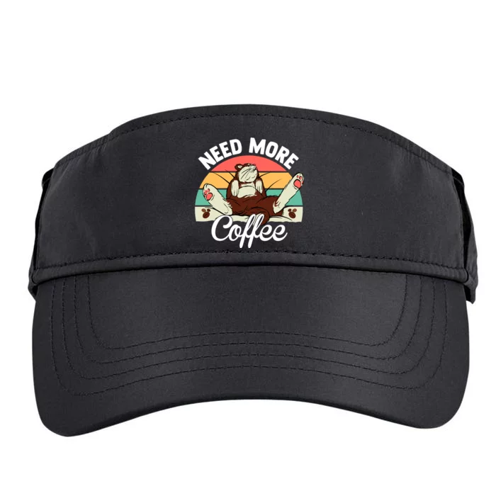 Need More Coffee Lazy Cat Gift Funny Adult Drive Performance Visor