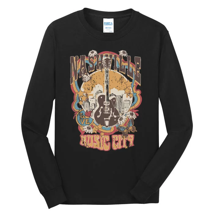 Nashville Music City Tennessee Tee Vintage Tall Long Sleeve T-Shirt