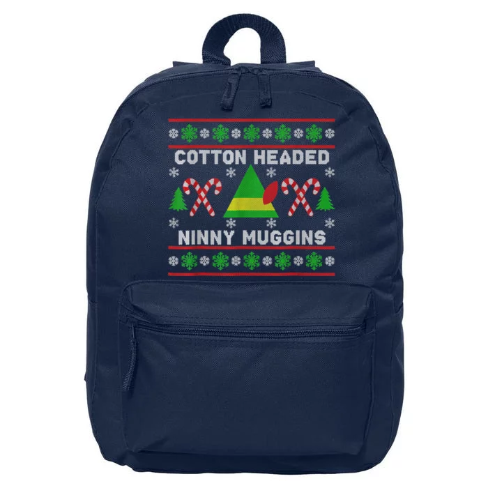 Ninny Muggins! Cotton Headed Funny Christmas Elf Holiday 16 in Basic Backpack