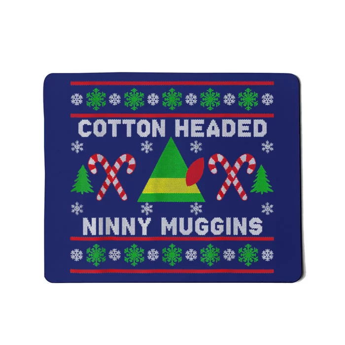 Ninny Muggins! Cotton Headed Funny Christmas Elf Holiday Mousepad