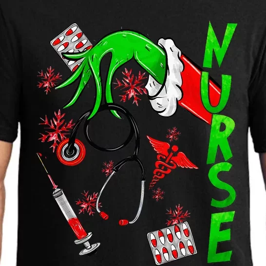 Nurse Merry Christmas Stethoscope Nurses Xmas Pajamas Pajama Set