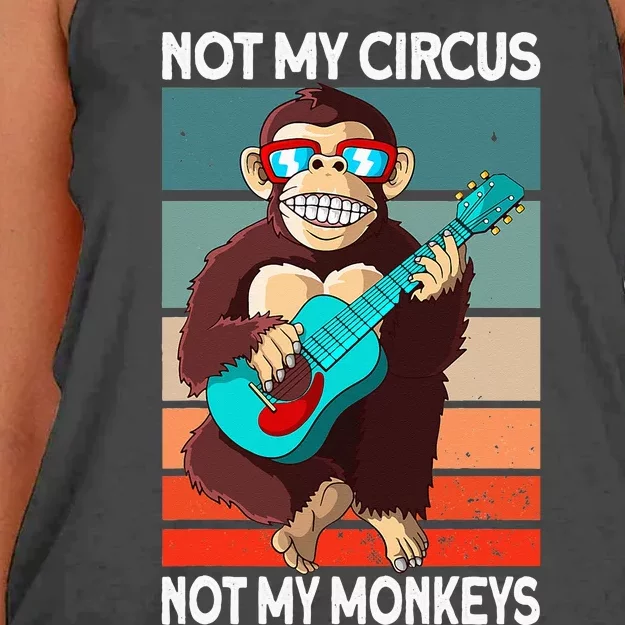 Not My Circus Not My Monkeys Animal Lover Women's Knotted Racerback Tank