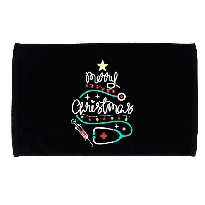 Nursre Merry Christmas Tree Microfiber Hand Towel