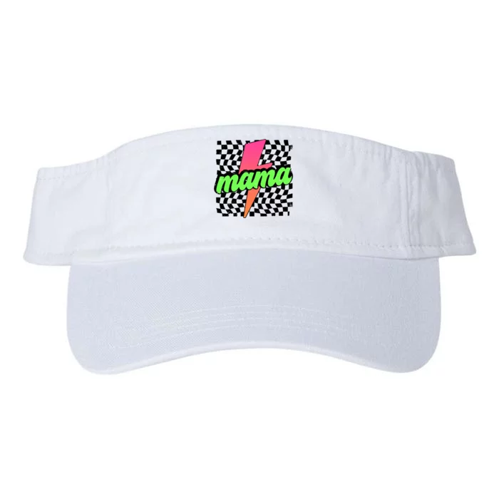 Neon Mama Checkered Mom Lightning Bolt Valucap Bio-Washed Visor