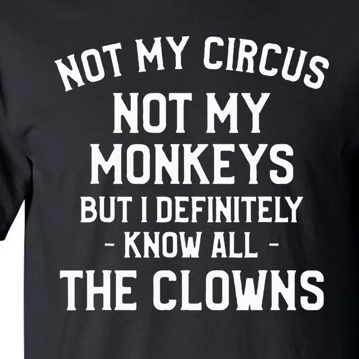 Not My Circus Not My Monkeys But I Definitely Know Nanny Tall T-Shirt