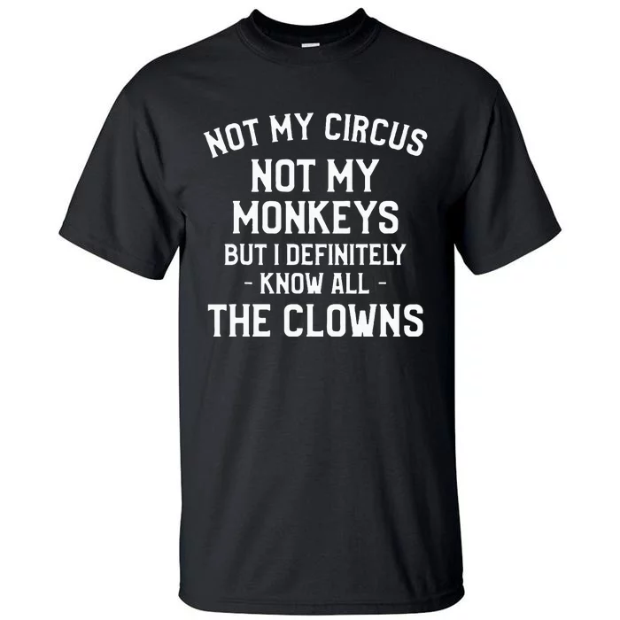 Not My Circus Not My Monkeys But I Definitely Know Nanny Tall T-Shirt