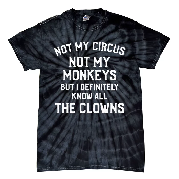 Not My Circus Not My Monkeys But I Definitely Know Nanny Tie-Dye T-Shirt