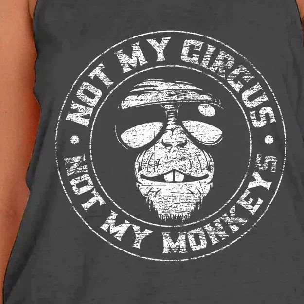 Not My Circus Not My Monkeys Women's Knotted Racerback Tank