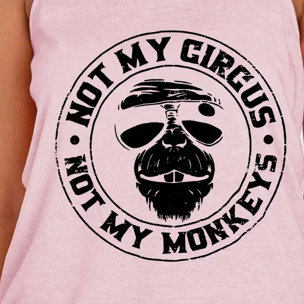 Not My Circus Not My Monkeys Women's Knotted Racerback Tank