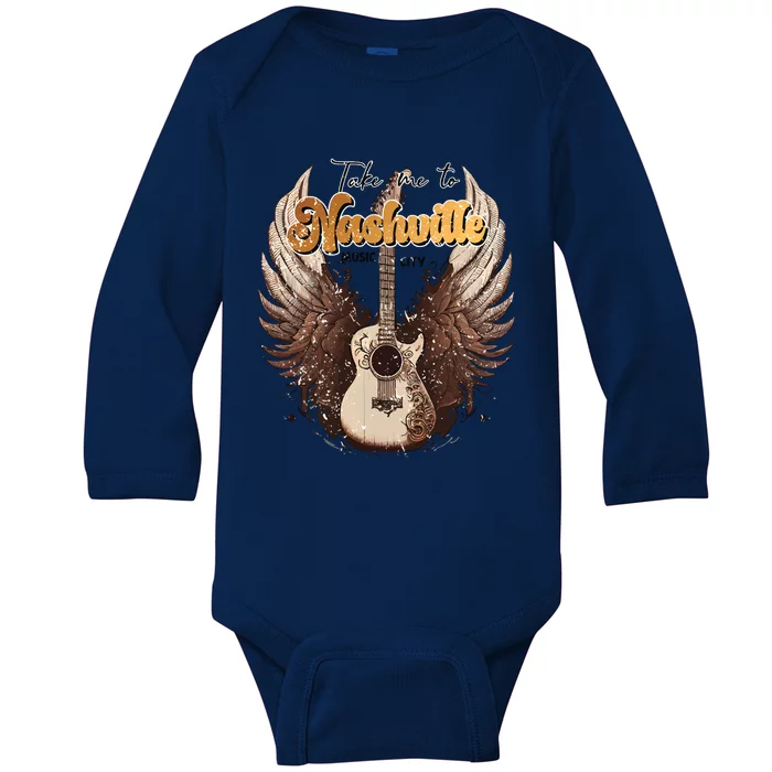 Nashville Music City Super Soft Howdy Baby Long Sleeve Bodysuit