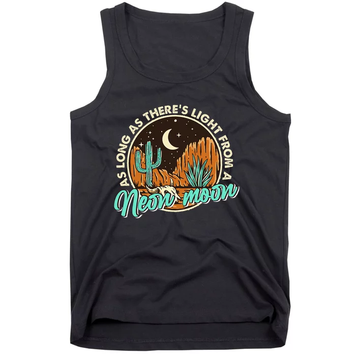 Neon Moon Cactus Country Mountain Vintage Retro Western Cow Tank Top