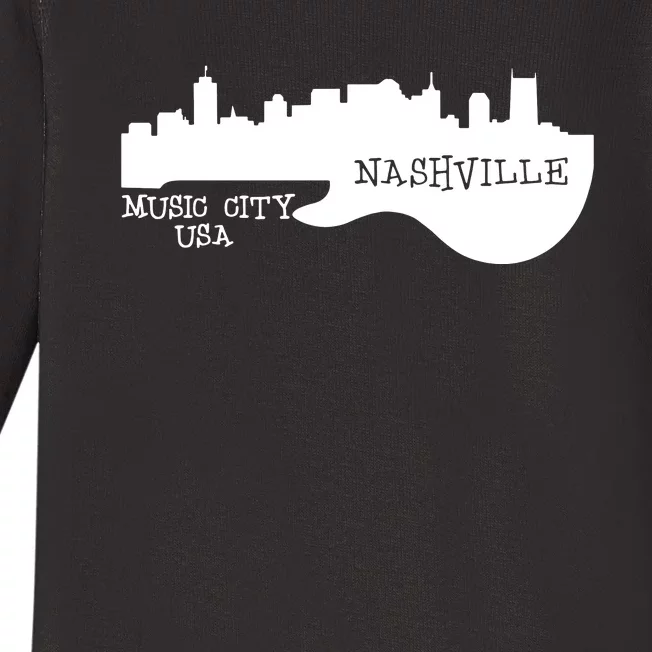 Nashville, Music City USA Baby Long Sleeve Bodysuit