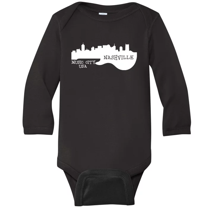 Nashville, Music City USA Baby Long Sleeve Bodysuit