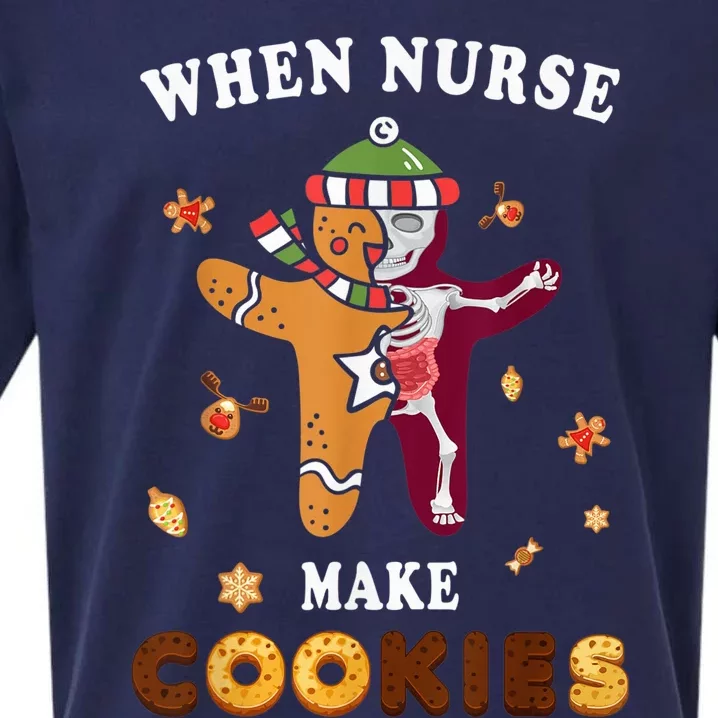 Nurse Make Cookies Xmas Gingerbread Ugly Christmas Sueded Cloud Jersey T-Shirt