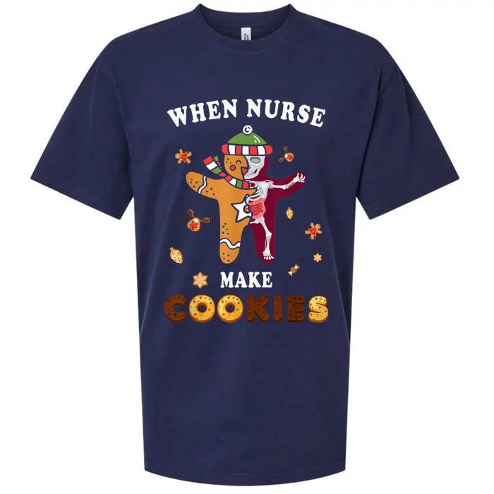 Nurse Make Cookies Xmas Gingerbread Ugly Christmas Sueded Cloud Jersey T-Shirt