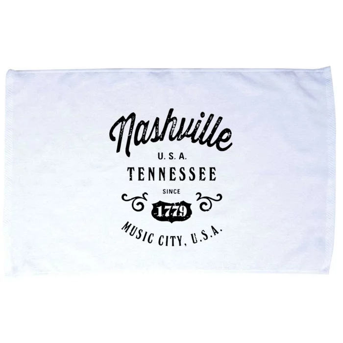 Nashville Music City Tennessee Cool Gift Country Music City Guitar Microfiber Hand Towel