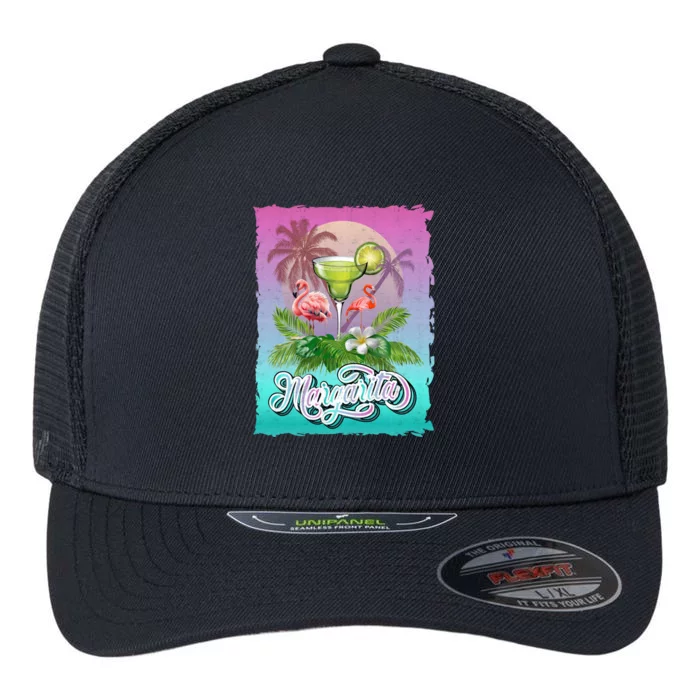 National Margarita Day Funny Retro Vintage Ideas Meaningful Gift Flexfit Unipanel Trucker Cap