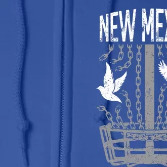 New Mexico Disc Golf Player Breaking Chains Birdie Gift Full Zip Hoodie