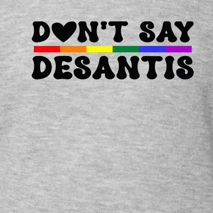 Never Mention DeSantis Florida that Reads Say Gay LGBT Toddler Sweatshirt