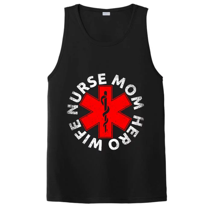 Nursing MotherS Day Christmas Gift Wife Nurse Mom Hero Rn Gift Performance Tank