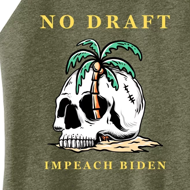 No Military Draft | Anti War Peace Women’s Perfect Tri Rocker Tank