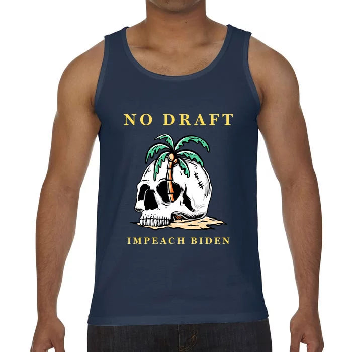 No Military Draft | Anti War Peace Comfort Colors® Tank Top