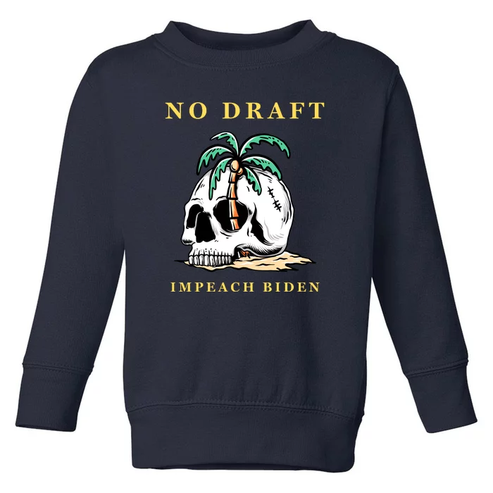 No Military Draft | Anti War Peace Toddler Sweatshirt