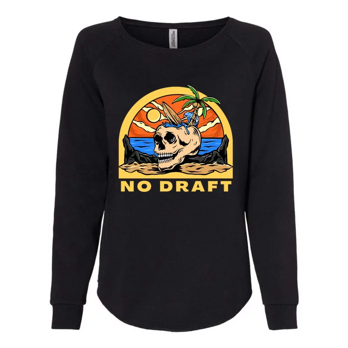 No Military Draft | Anti War Peace Womens California Wash Sweatshirt