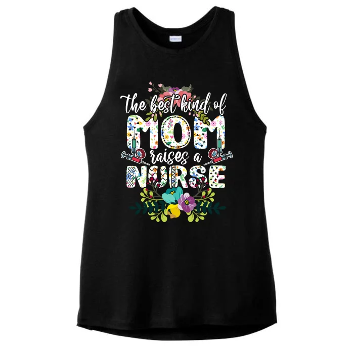 Nursing Mother's Day The Best Kind Of Mom Raises A Nurse Ladies Tri-Blend Wicking Tank