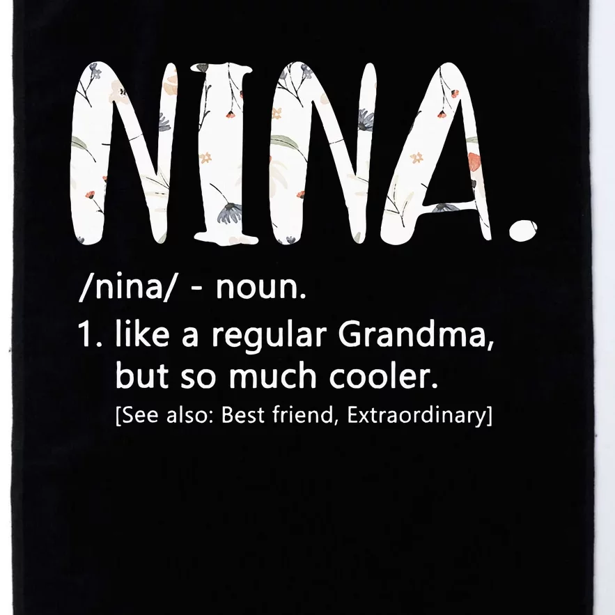 Nina Mothers Day Idea Cute Grandma Nina Platinum Collection Golf Towel