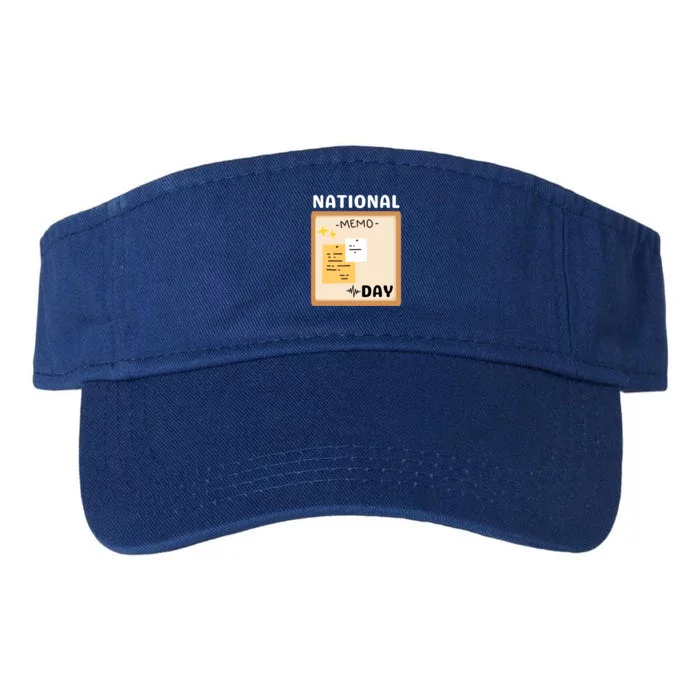 National Memo Day Meaningful Gift Valucap Bio-Washed Visor