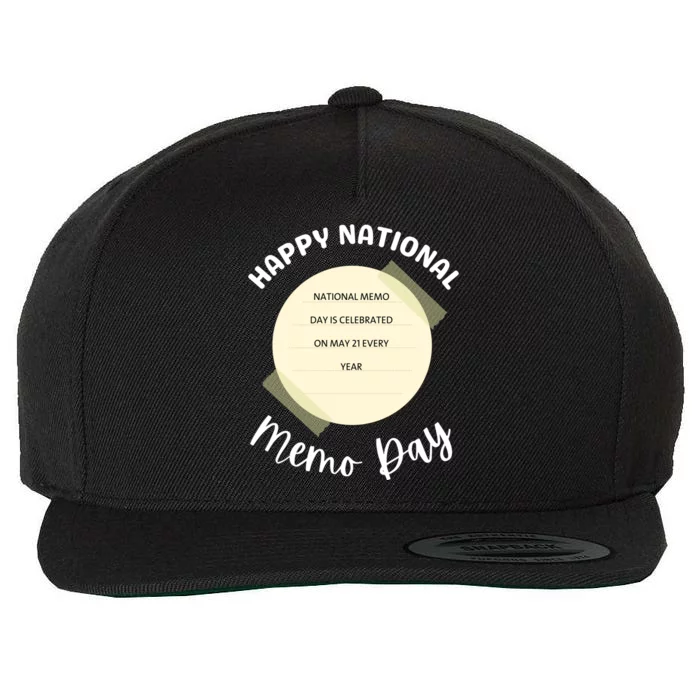 National Memo Day Gift Wool Snapback Cap