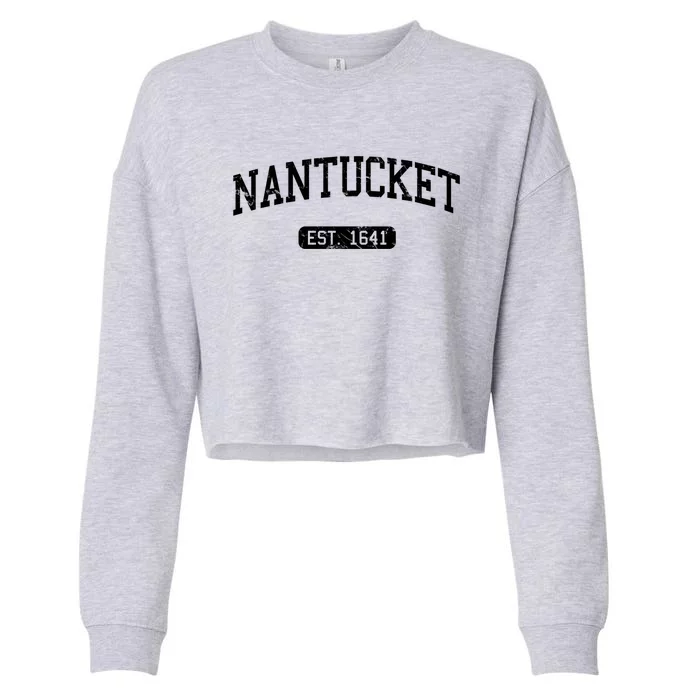 Nantucket Massachusetts Est 1641 Gift Cropped Pullover Crew