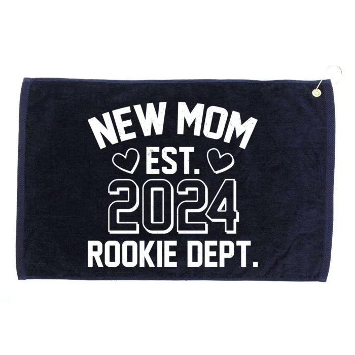 New Mom Est 2024 Rookie Department Grommeted Golf Towel