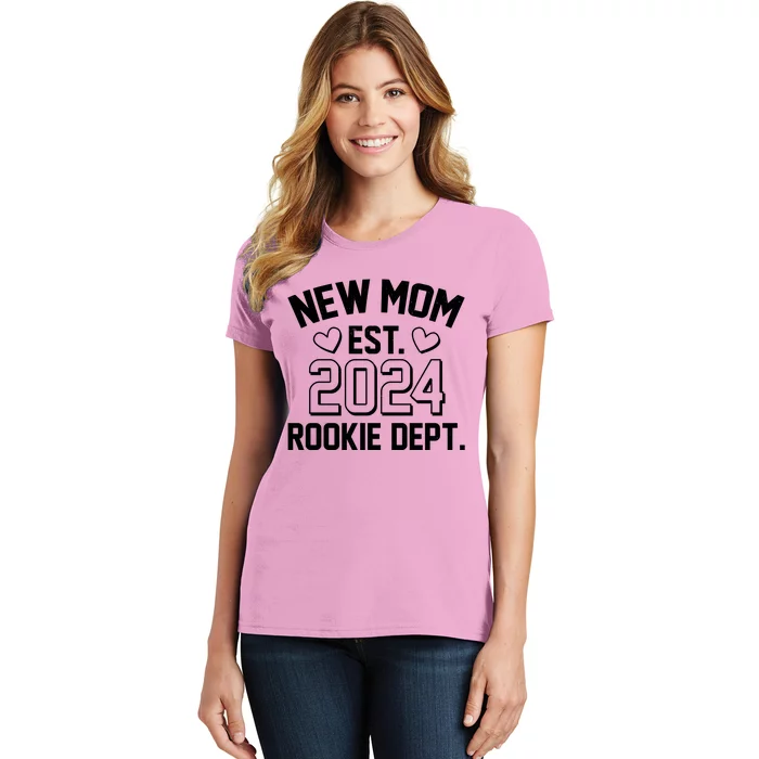 New Mom Est 2024 Rookie Department Women's T-Shirt