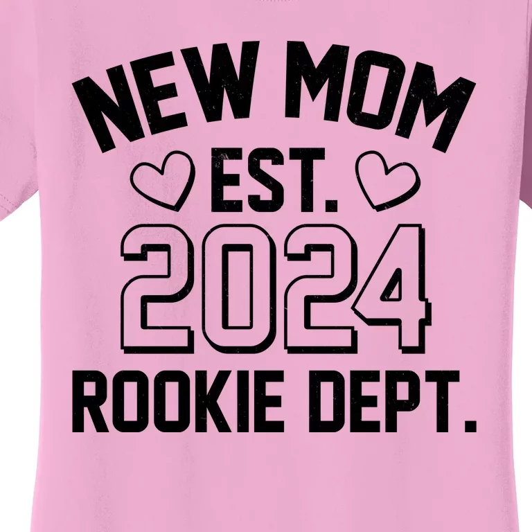 New Mom Est 2024 Rookie Department Women's T-Shirt