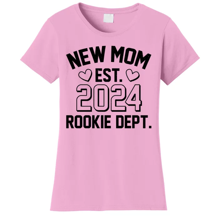 New Mom Est 2024 Rookie Department Women's T-Shirt