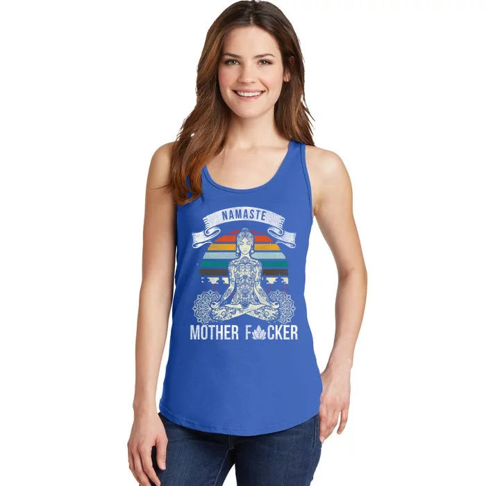 Namaste Mother F Funny Yoga Gift Cute Gift Ladies Essential Tank