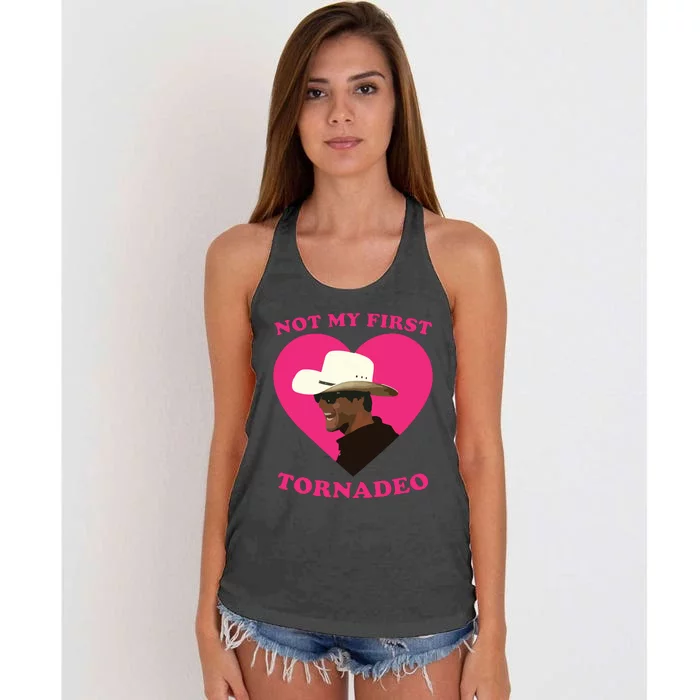 Not My First Tornadeo Not My First Tornado Women's Knotted Racerback Tank