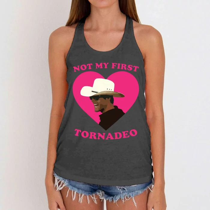 Not My First Tornadeo Not My First Tornado Women's Knotted Racerback Tank