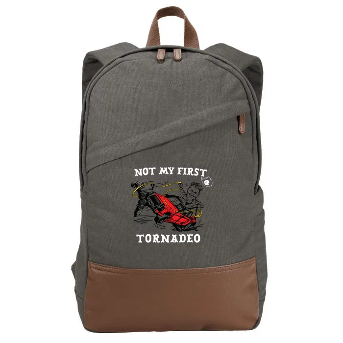 Not My First Tornadeo Cotton Canvas Backpack