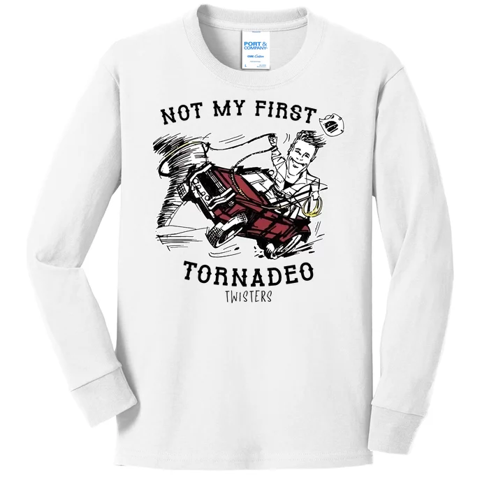 Not My First Tornadeo Twisters Kids Long Sleeve Shirt