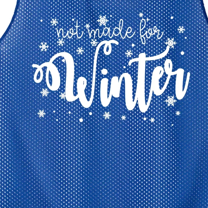 Not Made For Winter Snowflake Mesh Reversible Basketball Jersey Tank