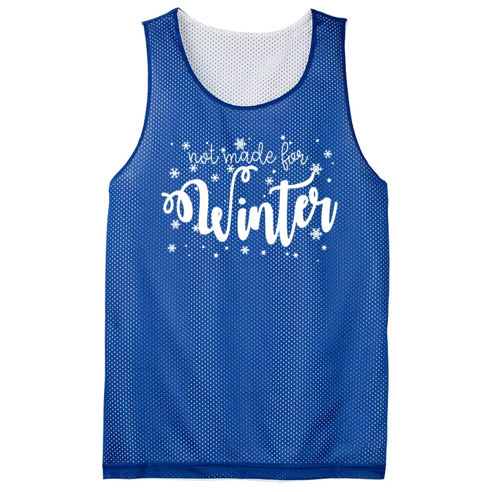 Not Made For Winter Snowflake Mesh Reversible Basketball Jersey Tank