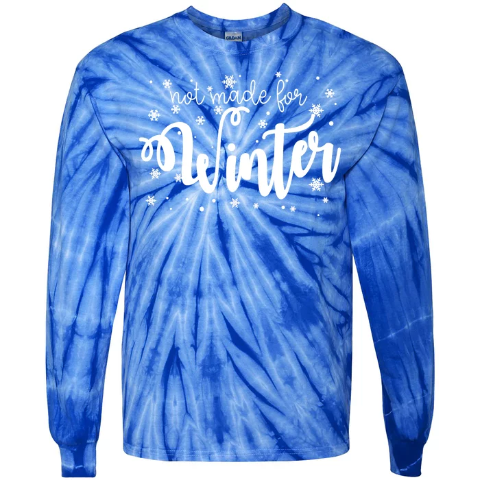 Not Made For Winter Snowflake Tie-Dye Long Sleeve Shirt