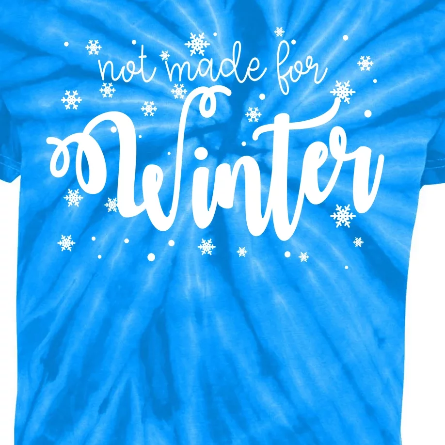 Not Made For Winter Snowflake Kids Tie-Dye T-Shirt