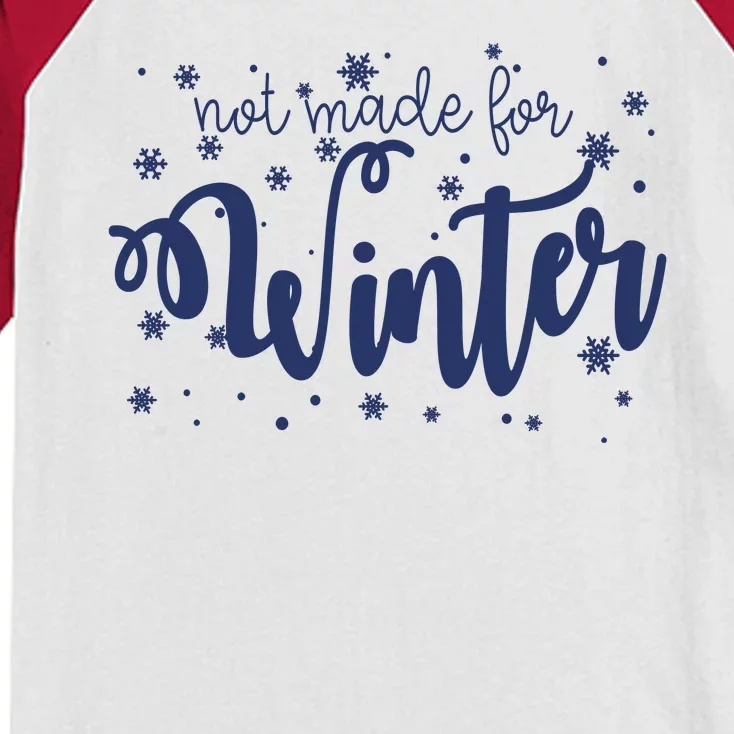 Not Made For Winter Snowflake Kids Colorblock Raglan Jersey