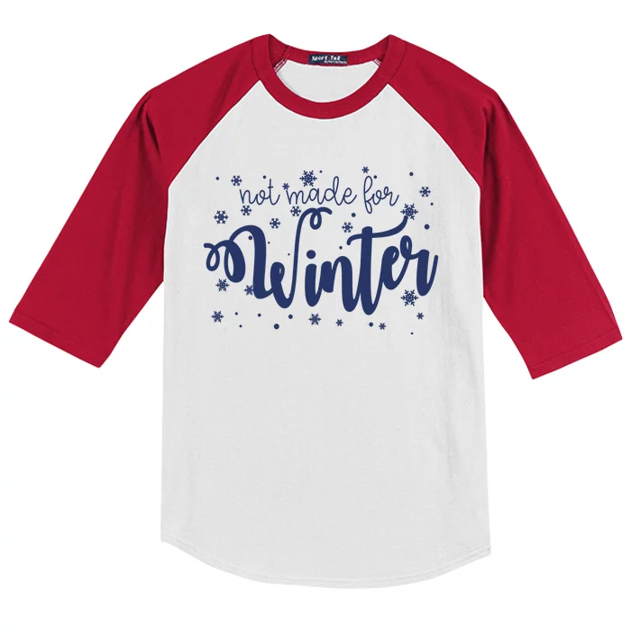 Not Made For Winter Snowflake Kids Colorblock Raglan Jersey