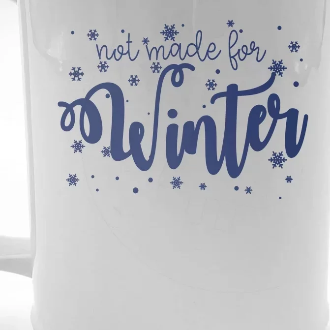 Not Made For Winter Snowflake Front & Back Beer Stein