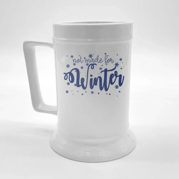 Not Made For Winter Snowflake Front & Back Beer Stein